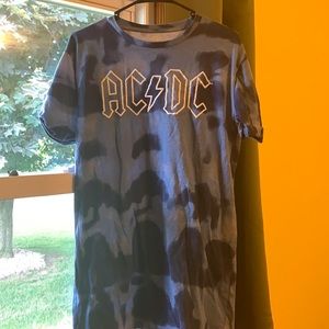 Juniors tye dye ac/dc dress blue size medium
